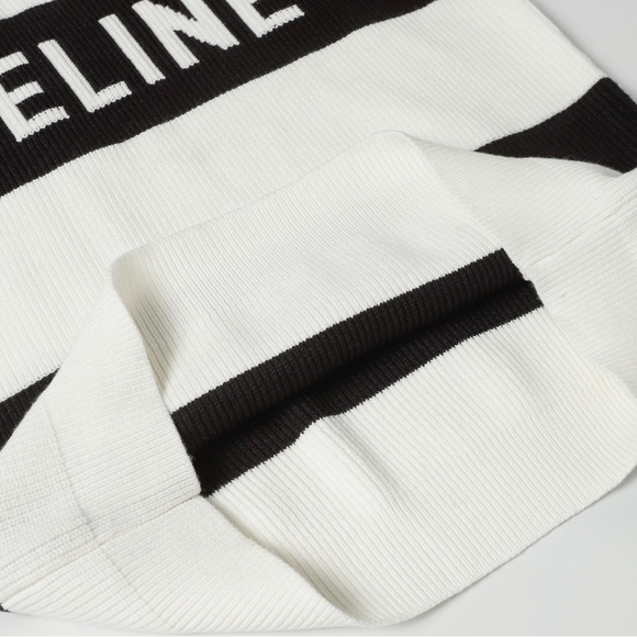 Celine Monochrome Striped Crew Neck Sweater - Picture 6 of 6